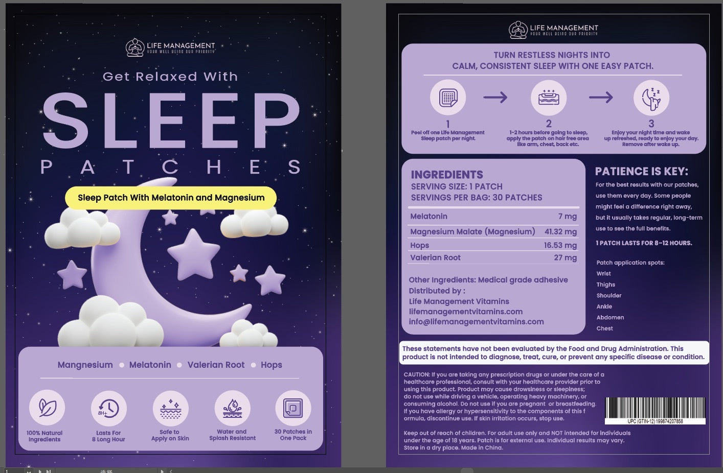 Sleep Patches – Nighttime Support