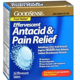 GoodSense Effervescent Antacid & Pain Relief Tablets - 36 CT